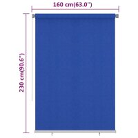 vidaXL Au&szlig;enrollo 160x230 cm Blau HDPE