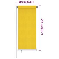 vidaXL Au&szlig;enrollo 60x140 cm Gelb HDPE