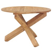 vidaXL Garten-Esstisch &Oslash;110x75 cm Massivholz Teak