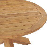 vidaXL Garten-Esstisch &Oslash;110x75 cm Massivholz Teak