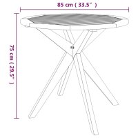 vidaXL Gartentisch 85x85x75 cm Massivholz Akazie