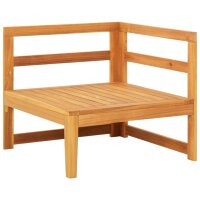 vidaXL 2-tlg. Garten-Lounge-Set mit Dunkelgrauen Kissen Akazienholz