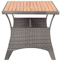 vidaXL Gartentisch Grau 120x70x66 cm Akazie Massivholz