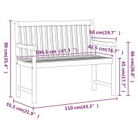 vidaXL Gartenbank 110 cm Massivholz Akazie