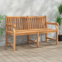 vidaXL Gartenbank 150 cm Massivholz Teak