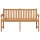 vidaXL Gartenbank 150 cm Massivholz Teak