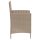 vidaXL Gartenst&uuml;hle mit Kissen 2 Stk. Poly Rattan Beige