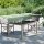 vidaXL Gartentisch 150x90x75 cm Hartglas und Poly Rattan Grau