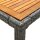 vidaXL Gartentisch 90x90x75 cm Poly Rattan und Akazienholz Grau