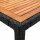 vidaXL Gartentisch 190x90x75 cm Poly Rattan und Akazienholz Schwarz