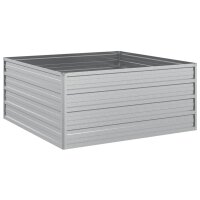 vidaXL Garten-Hochbeet 100x100x45 cm Verzinkter Stahl Silber