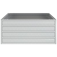 vidaXL Garten-Hochbeet 100x100x45 cm Verzinkter Stahl Silber