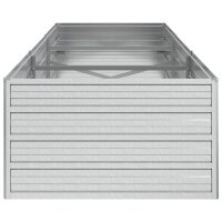 vidaXL Garten-Hochbeet 240x80x45 cm Verzinkter Stahl Silber