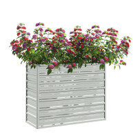 vidaXL Garten-Hochbeet 100x40x77 cm Verzinkter Stahl Silber