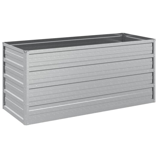 vidaXL Garten-Hochbeet 100x40x45 cm Verzinkter Stahl Silber