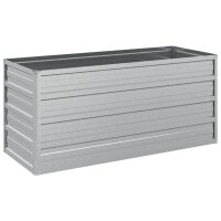 vidaXL Garten-Hochbeet 100x40x45 cm Verzinkter Stahl Silber