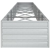 vidaXL Garten-Hochbeet 480x80x45 cm Verzinkter Stahl Silber