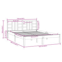 vidaXL Massivholzbett 120x200 cm