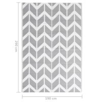 vidaXL Outdoor-Teppich Grau 190x290 cm PP