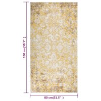 vidaXL Outdoor-Teppich Flachgewebe 80x150 cm Gelb