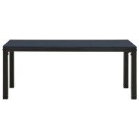 vidaXL Gartenbank 110 cm Stahl und WPC Schwarz