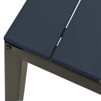vidaXL Gartenbank 110 cm Stahl und WPC Schwarz