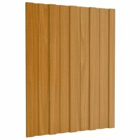 vidaXL Dachpaneele 12 Stk. Verzinkter Stahl Holzoptik Hell 60x45 cm