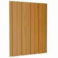 vidaXL Dachpaneele 12 Stk. Verzinkter Stahl Holzoptik Hell 60x45 cm