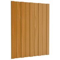 vidaXL Dachpaneele 36 Stk. Verzinkter Stahl Holzoptik Hell 60x45 cm