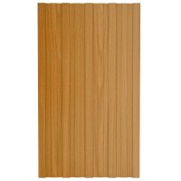 vidaXL Dachpaneele 12 Stk. Verzinkter Stahl Holzoptik Hell 80x45 cm