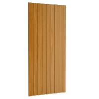 vidaXL Dachpaneele 36 Stk. Verzinkter Stahl Holzoptik Hell 100x45 cm