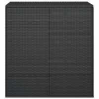 vidaXL Garten-Kissenbox PE Rattan 100x49x103,5 cm Schwarz