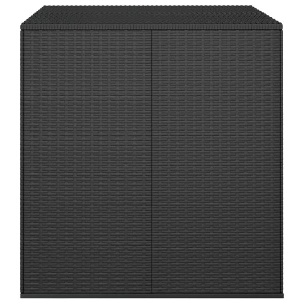 vidaXL Garten-Kissenbox PE Rattan 100x97,5x104 cm Schwarz