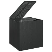 vidaXL Garten-Kissenbox PE Rattan 100x97,5x104 cm Schwarz