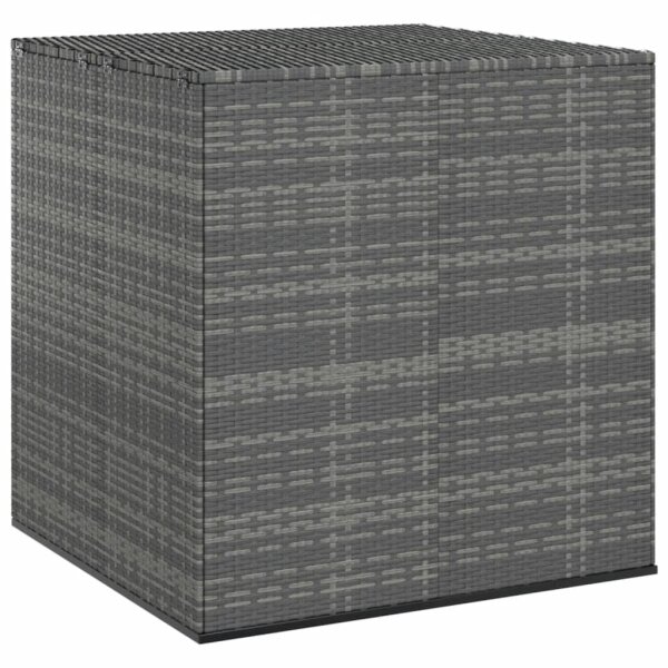 vidaXL Garten-Kissenbox PE Rattan 100x97,5x104 cm Grau