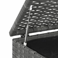 vidaXL Garten-Kissenbox PE Rattan 100x97,5x104 cm Grau