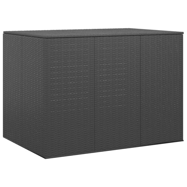 vidaXL Garten-Kissenbox PE Rattan 145x100x103 cm Schwarz