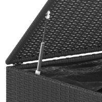 vidaXL Garten-Kissenbox PE Rattan 145x100x103 cm Schwarz