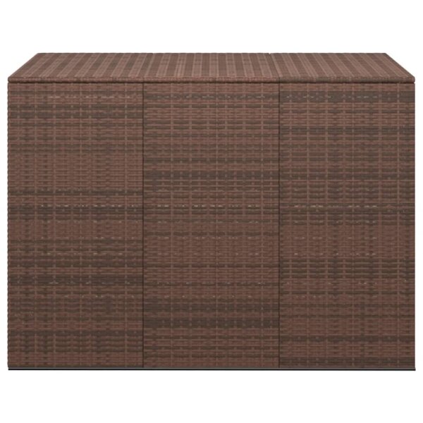 vidaXL Garten-Kissenbox PE Rattan 145x100x103 cm Braun