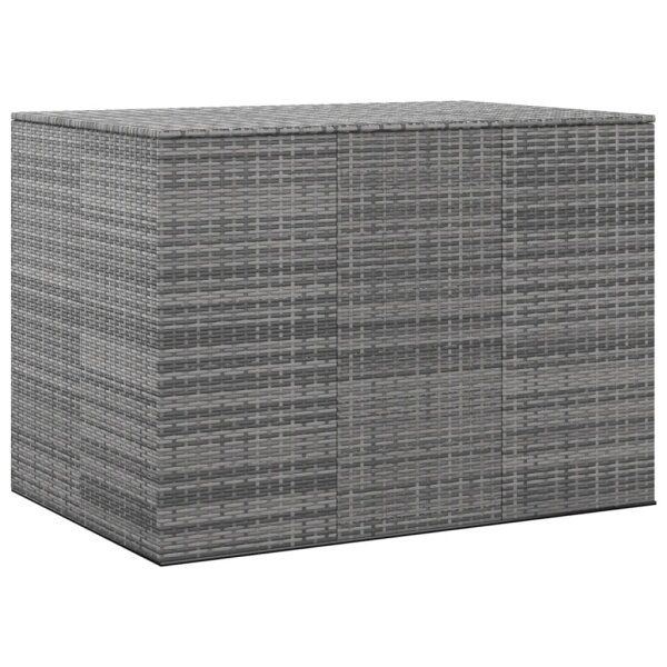 vidaXL Garten-Kissenbox PE Rattan 145x100x103 cm Grau