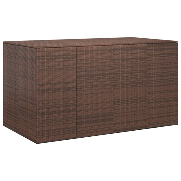 vidaXL Garten-Kissenbox PE Rattan 194x100x103 cm Braun