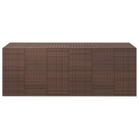 vidaXL Garten-Kissenbox PE Rattan 291x100,5x104 cm Braun