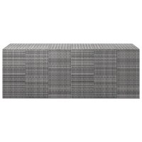 vidaXL Garten-Kissenbox PE Rattan 291x100,5x104 cm Grau