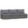 vidaXL 3-Sitzer-Sofa mit Kissen Grau Poly Rattan