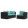 vidaXL 3-tlg. Garten-Lounge-Set mit Kissen Schwarz Poly Rattan