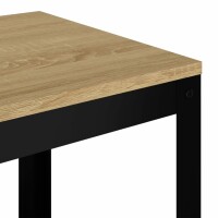 vidaXL Beistelltisch Hellbraun und Schwarz 40x40x45 cm MDF und Eisen