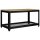 vidaXL Couchtisch Hellbraun und Schwarz 90x45x45 cm MDF und Eisen