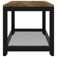 vidaXL Couchtisch Dunkelbraun und Schwarz 90x45x45 cm MDF und Eisen