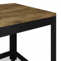 vidaXL Couchtisch Dunkelbraun und Schwarz 90x45x45 cm MDF und Eisen