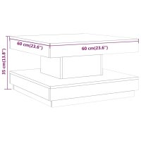 vidaXL Couchtisch Hellbraun 60x60x35 cm MDF